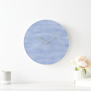 Grande Horloge Ronde Motif ciel bleu clair