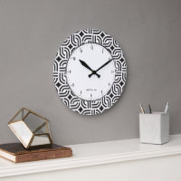 Motif d'antiquité géométrique noir blanc