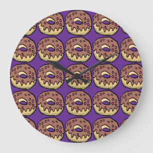 Grande Horloge Ronde Motif de beignet