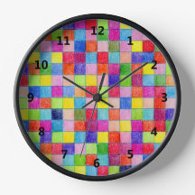 Motif de carrés de papier graphique colorés