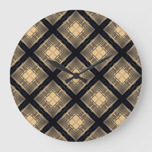 Grande Horloge Ronde Motif de touches d'ordinateur