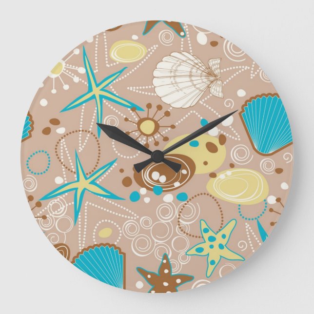 Grande Horloge Ronde Motif d'été (Recto)