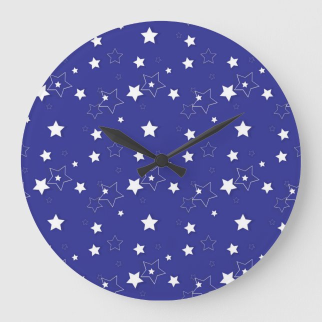 Grande Horloge Ronde Motif d'étoiles (Recto)