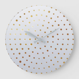 Grande Horloge Ronde Motif Doré 5
