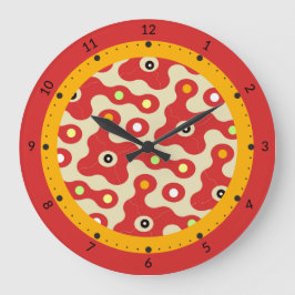 Grande Horloge Ronde Motif géométrique