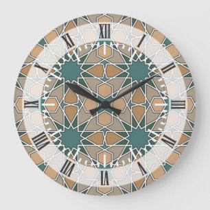 Grande Horloge Ronde Motif géométrique 006 de Ben Yusuf Madrasa