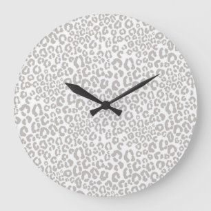 Grande Horloge Ronde Motif imprimé animal