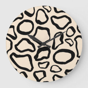 Grande Horloge Ronde Motif imprimé animal