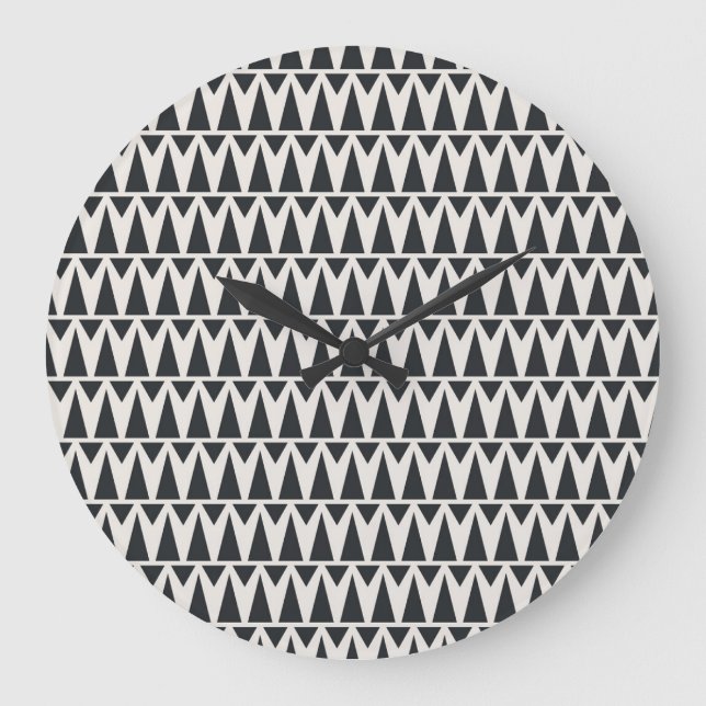 Grande Horloge Ronde Motif moderne géométrique Abstrait (Recto)