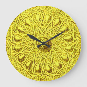 Grande Horloge Ronde motif moyen-oriental antique