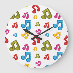 Grande Horloge Ronde Motif musical