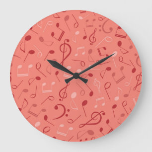 Grande Horloge Ronde Motif musical