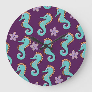 Grande Horloge Ronde Motif nautique vintage