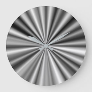 Grande Horloge Ronde Motif noir blanc élégant