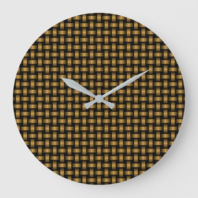 Grande Horloge Ronde Motif orange noir (Recto)