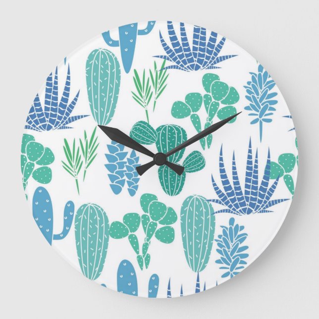 Grande Horloge Ronde motif plante (Recto)
