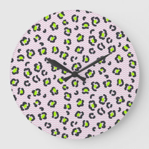 Grande Horloge Ronde motif poster de animal