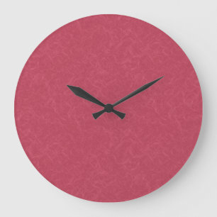 Grande Horloge Ronde Motif tourbillonnant rose profond texturé