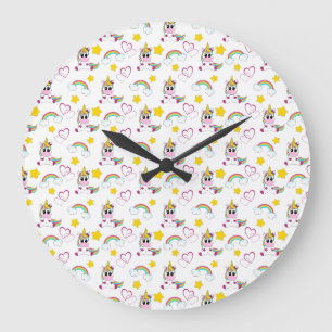 Grande Horloge Ronde Motif Unicorn