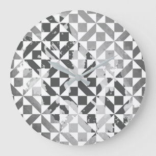 Grande Horloge Ronde Motifs aquarelle 4