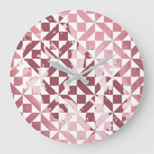 Grande Horloge Ronde Motifs d'aquarelle 2