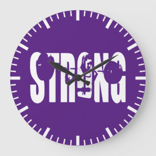 Grande Horloge Ronde Motivation féminine "Poids levant" - FORT