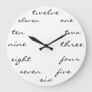 Grande Horloge Ronde Mots d'horloge de temps