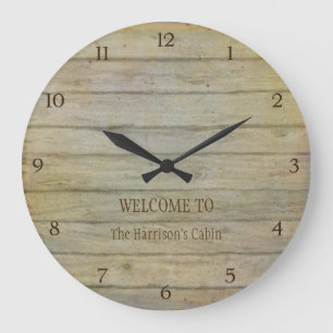 Grande Horloge Ronde Mountain Lake Pines Welcome Cabin Personalized