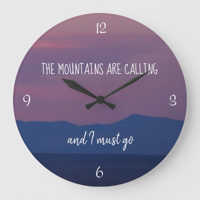 Grande Horloge Ronde Mountain Themed, Mountain Time Clock (Recto)