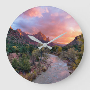 Grande Horloge Ronde Mountains   The Watchman Zion Nathional Park Utah