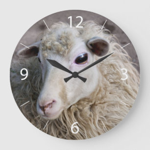 Grande Horloge Ronde Moutons drôles