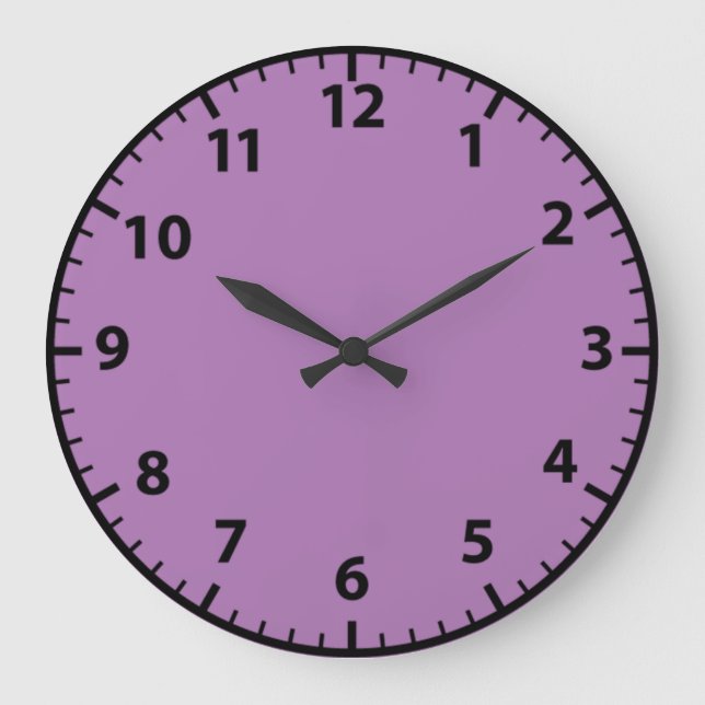 Grande Horloge Ronde Murclock de Purple and Black Lavender (Recto)
