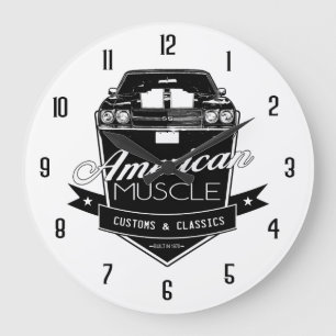 Grande Horloge Ronde Muscle américain Chevelle