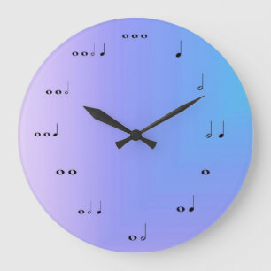 Grande Horloge Ronde Musical notes clock