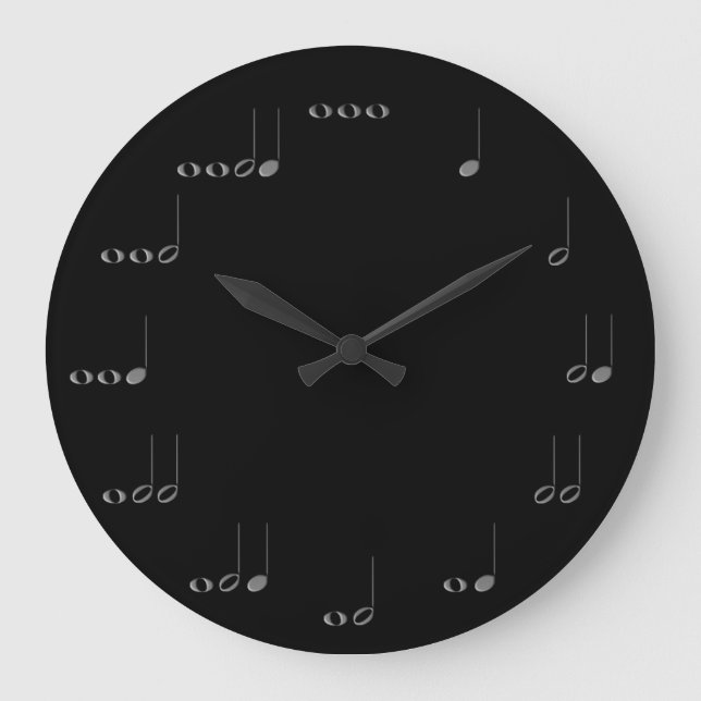 Grande Horloge Ronde Musical notes wall clock (Recto)