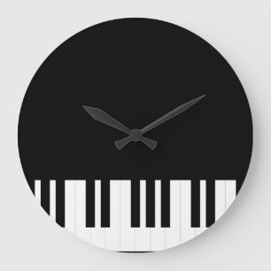 GRANDE HORLOGE RONDE MUSIQUE DE PIANO