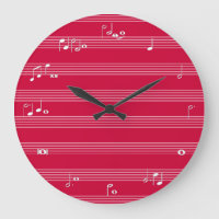 Musique reading beats time clock - red