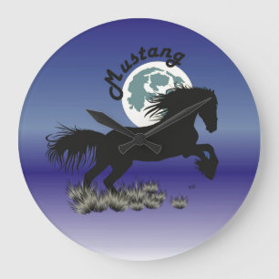 Grande Horloge Ronde Mustang für Pferdeliebhaber Uhr