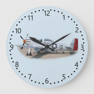 Grande Horloge Ronde Mustang P-51D