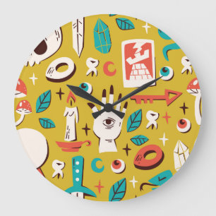 Grande Horloge Ronde Mystic Melange : Occult Seamless Elements