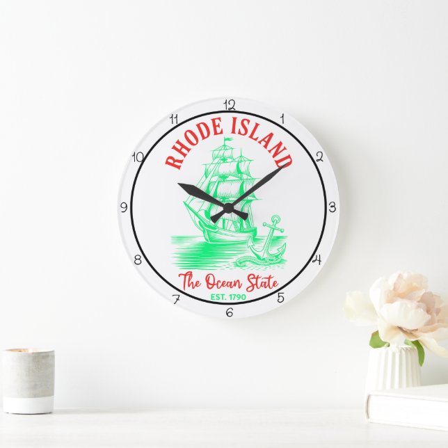 Grande Horloge Ronde Navire de l'océan de Rhode Island (Maison)