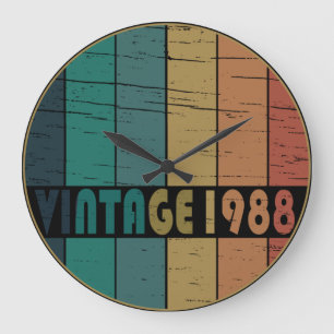 Grande Horloge Ronde Né en 1988 cadeau d'anniversaire vintage