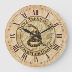 Grande Horloge Ronde Ne marchez pas sur moi