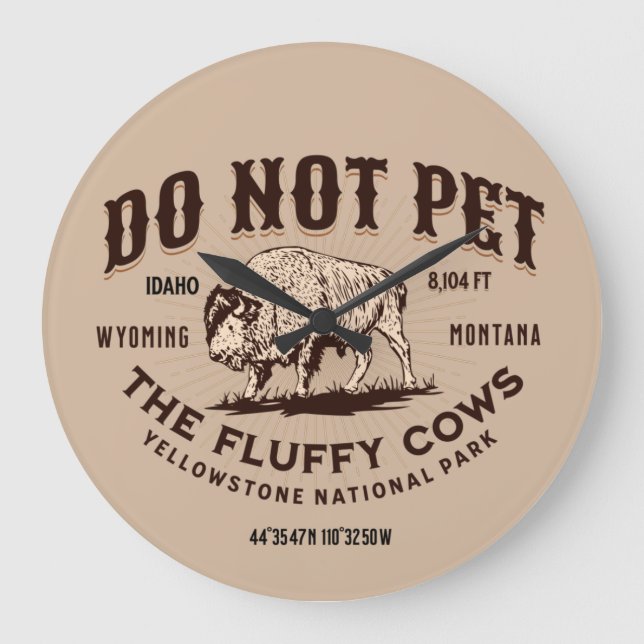 Grande Horloge Ronde Ne pas familiariser avec les vaches à bouffées Yel (Recto)
