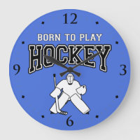 Né Pour Jouer Hockey Goalie Blue