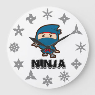 Grande Horloge Ronde Ninja Boy