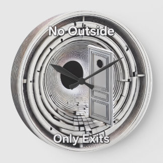 Grande Horloge Ronde No outside only exits Wall Clock