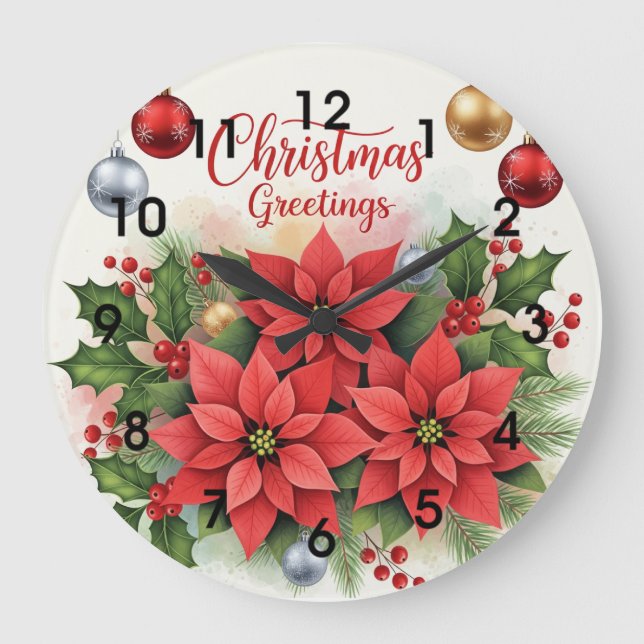 Grande Horloge Ronde Noël, Festive, (Recto)