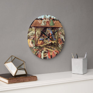 Grande Horloge Ronde Noël, Nativité, Naissance du Christ de Botticelli