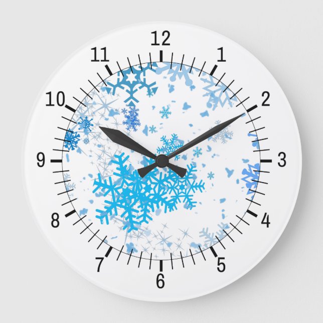 Grande Horloge Ronde Noël neige (Recto)